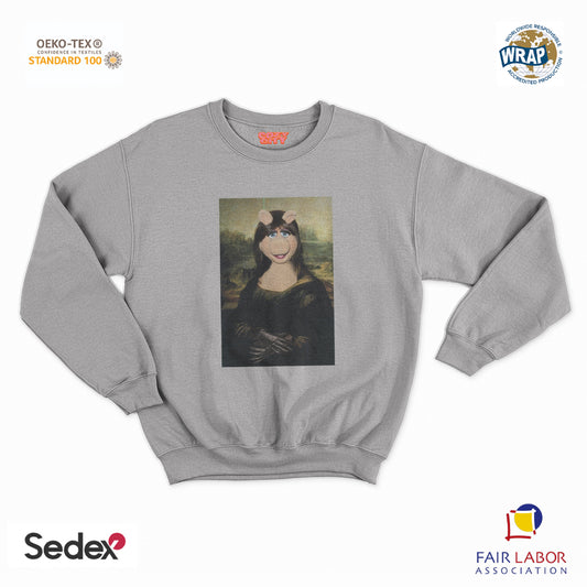 felpa con girocollo unisex- monnalisa pig