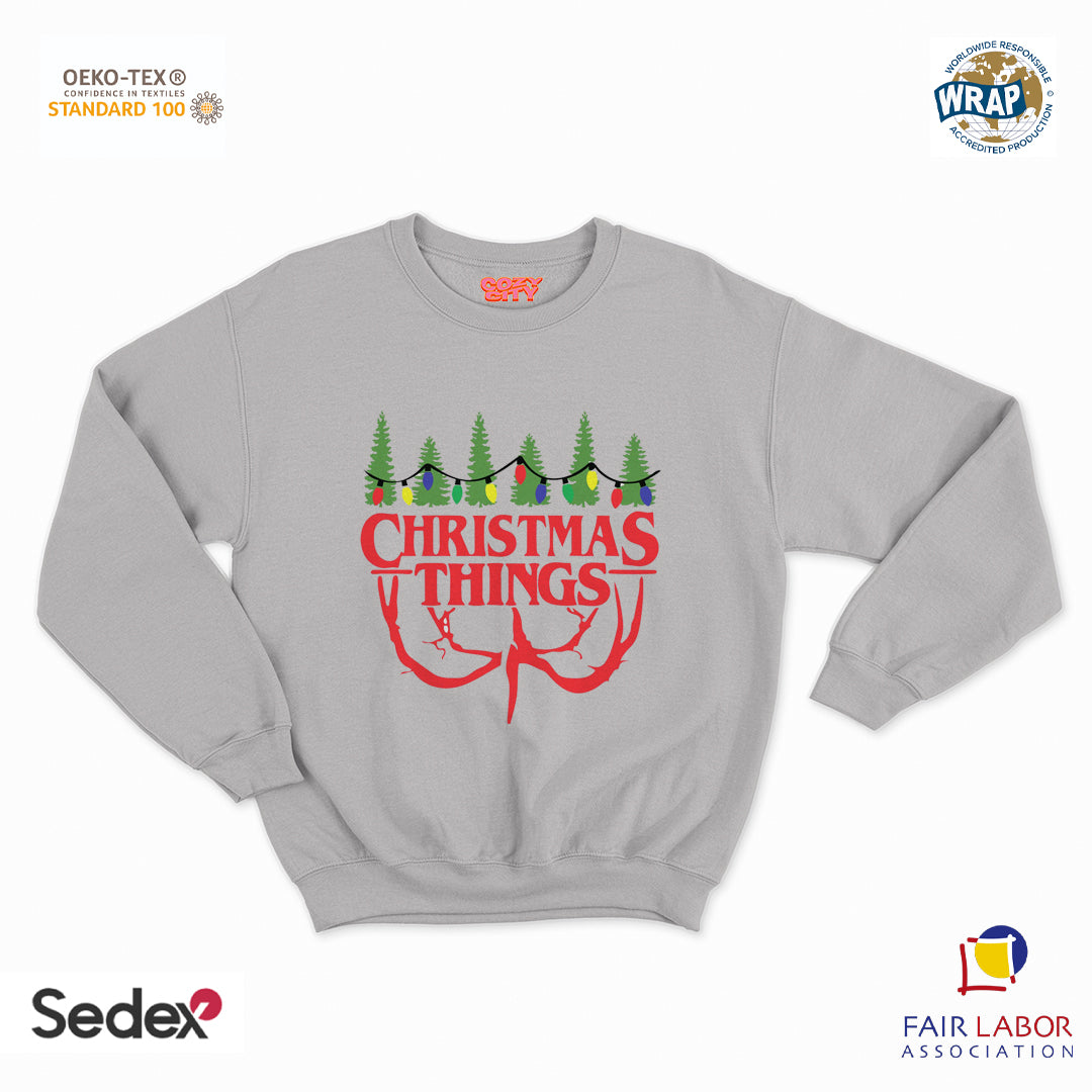 felpa con girocollo unisex- christmas things