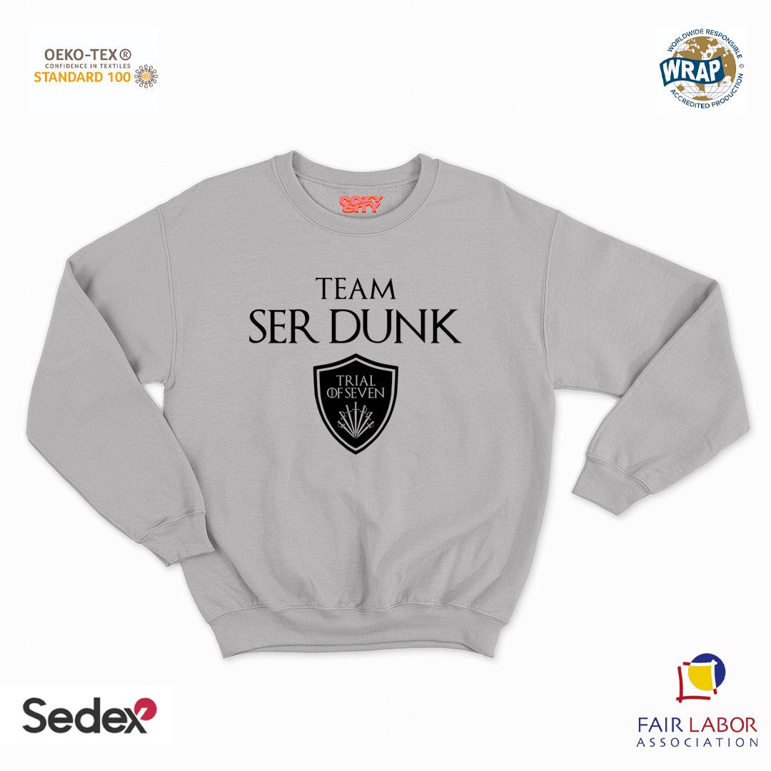 felpa con girocollo unisex- team ser dunk il giudizio dei sette trial of seven