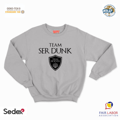 felpa con girocollo unisex- team ser dunk il giudizio dei sette trial of seven