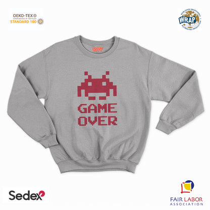 felpa con girocollo unisex- alien game over
