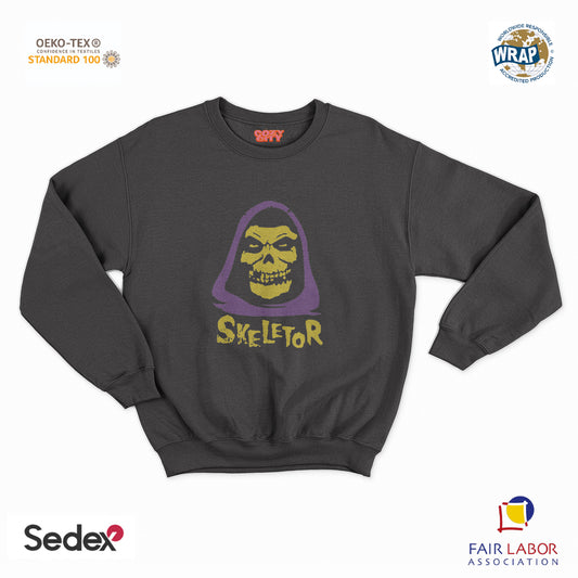 felpa con girocollo unisex- skeletor
