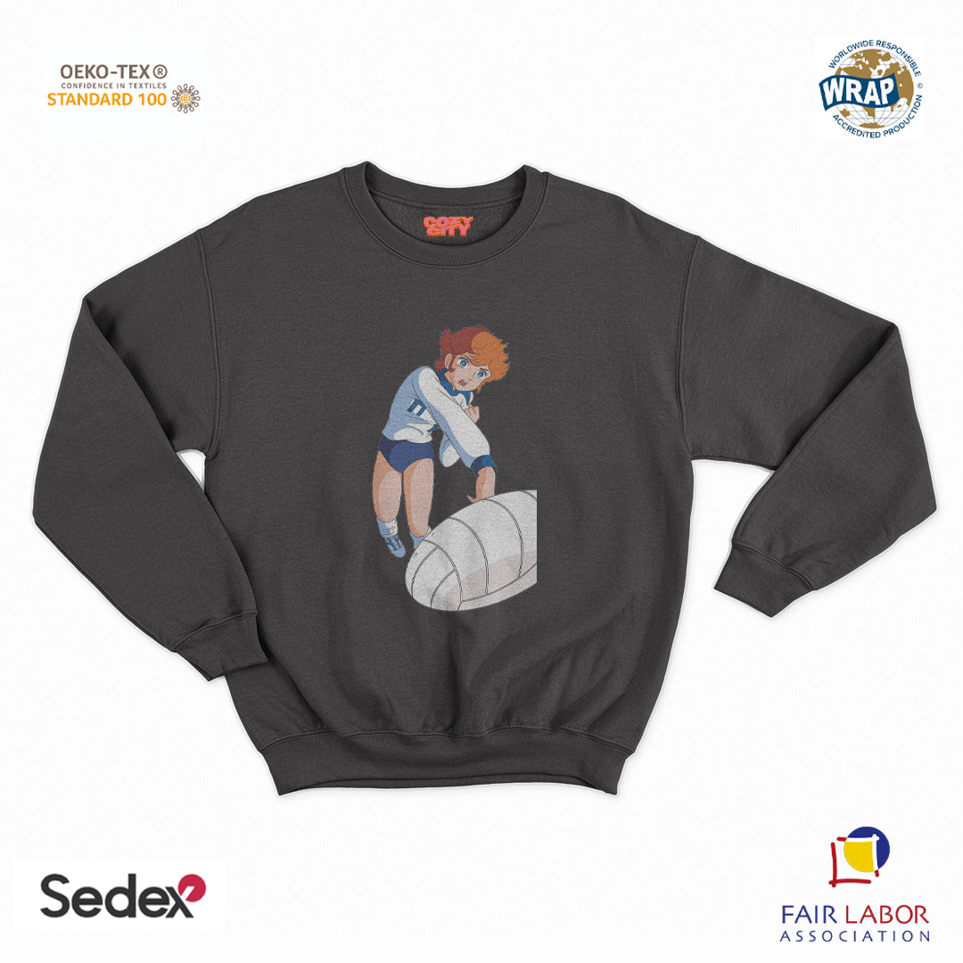felpa con girocollo unisex-mila pallavolo manga
