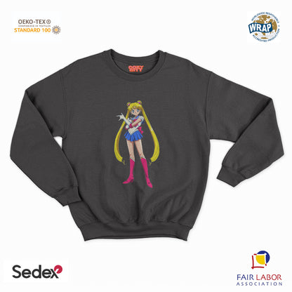 felpa con girocollo unisex- sailor manga