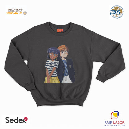 felpa con girocollo unisex- il mistero della pietra azzurra