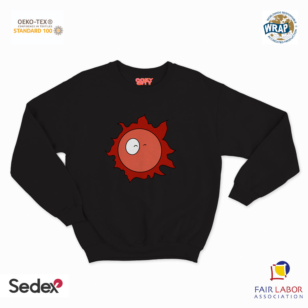 felpa con girocollo unisex- sole manga