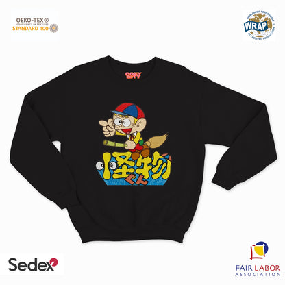 felpa con girocollo unisex- principe dei mostri giapponese