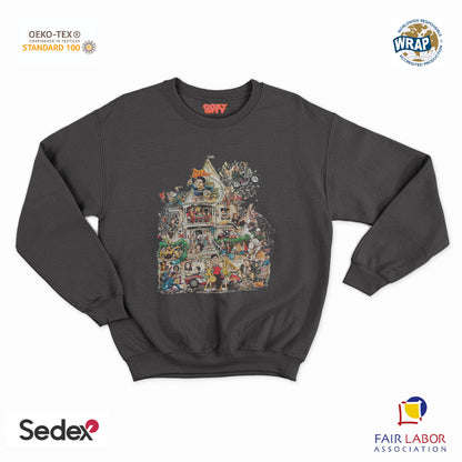 felpa con girocollo unisex- animal house