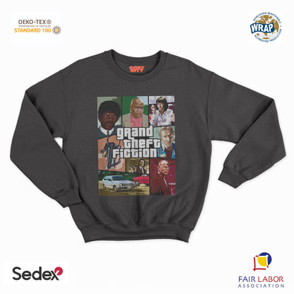 felpa con girocollo unisex- gran theft fiction