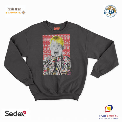 felpa con girocollo unisex- kevin mamma ho perso aereo