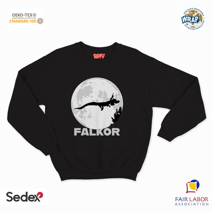 felpa con girocollo unisex- drago fortunato s infinita