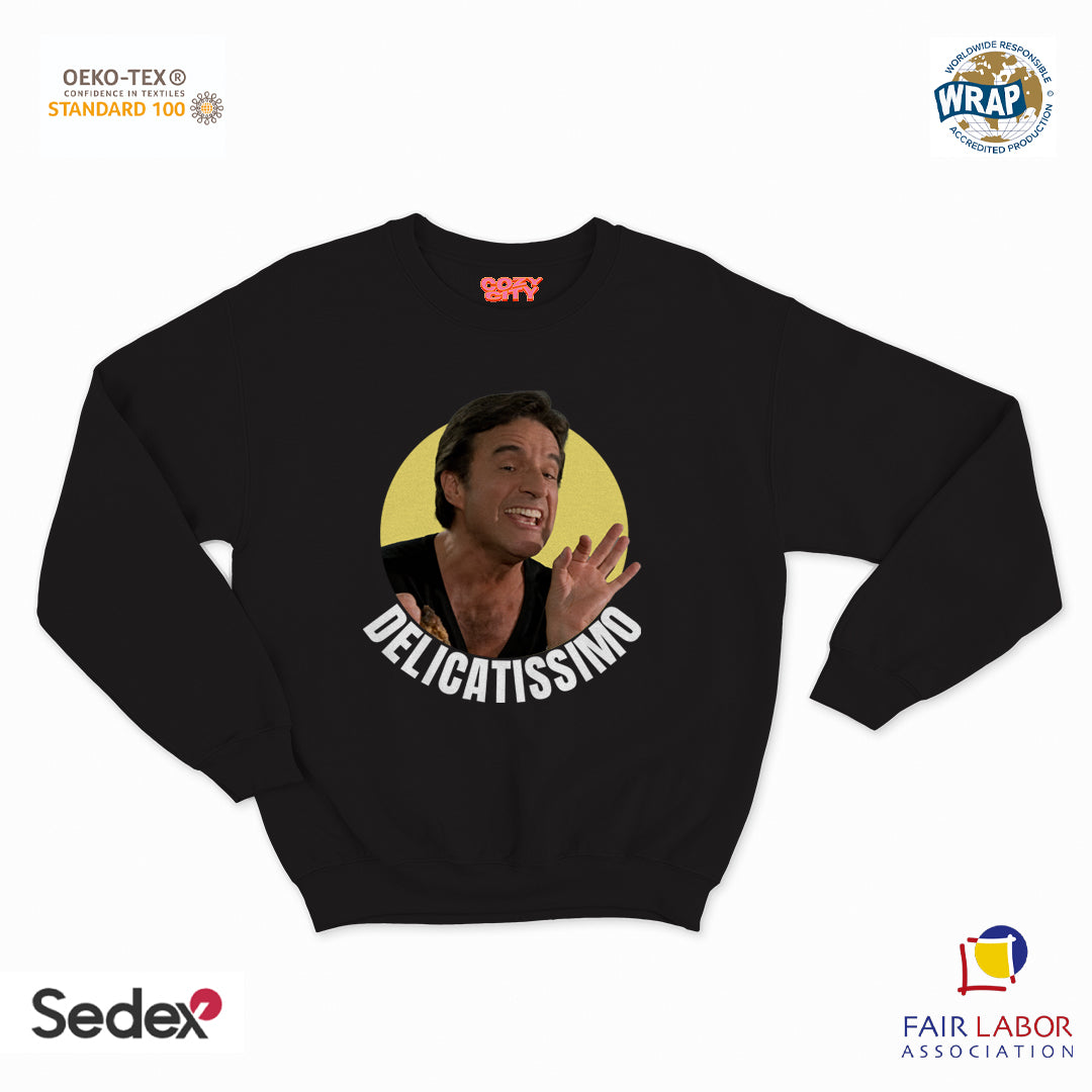 felpa con girocollo unisex- cristian delicatissimo