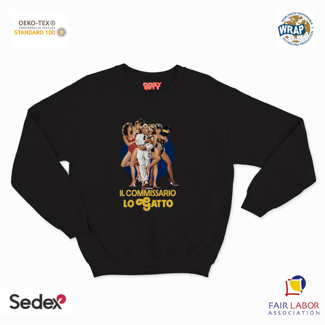 felpa con girocollo unisex- commissario favignana