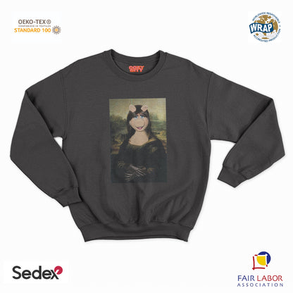 felpa con girocollo unisex- monnalisa pig