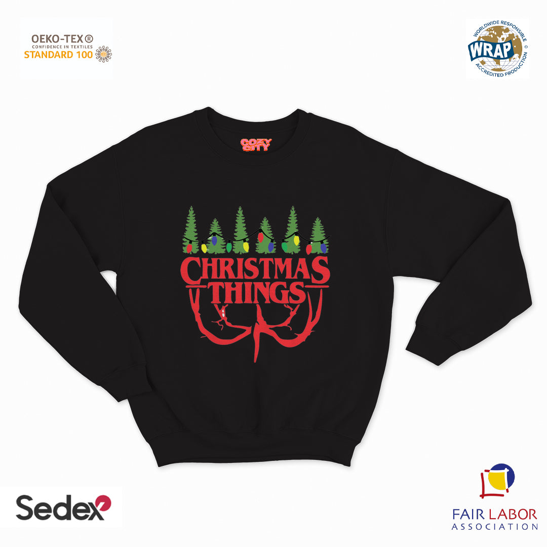 felpa con girocollo unisex- christmas things