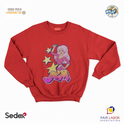 felpa con girocollo unisex- jem delle hologram