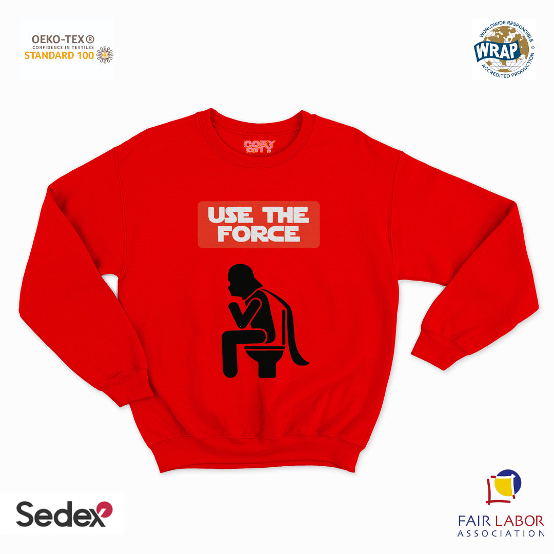 felpa con girocollo unisex- use the force cagando