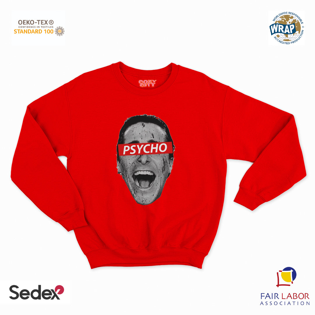 felpa con girocollo unisex- psycho