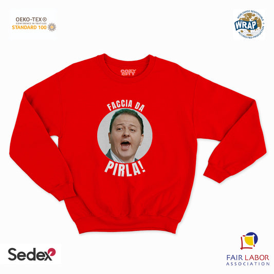 felpa con girocollo unisex- faccia da pirla