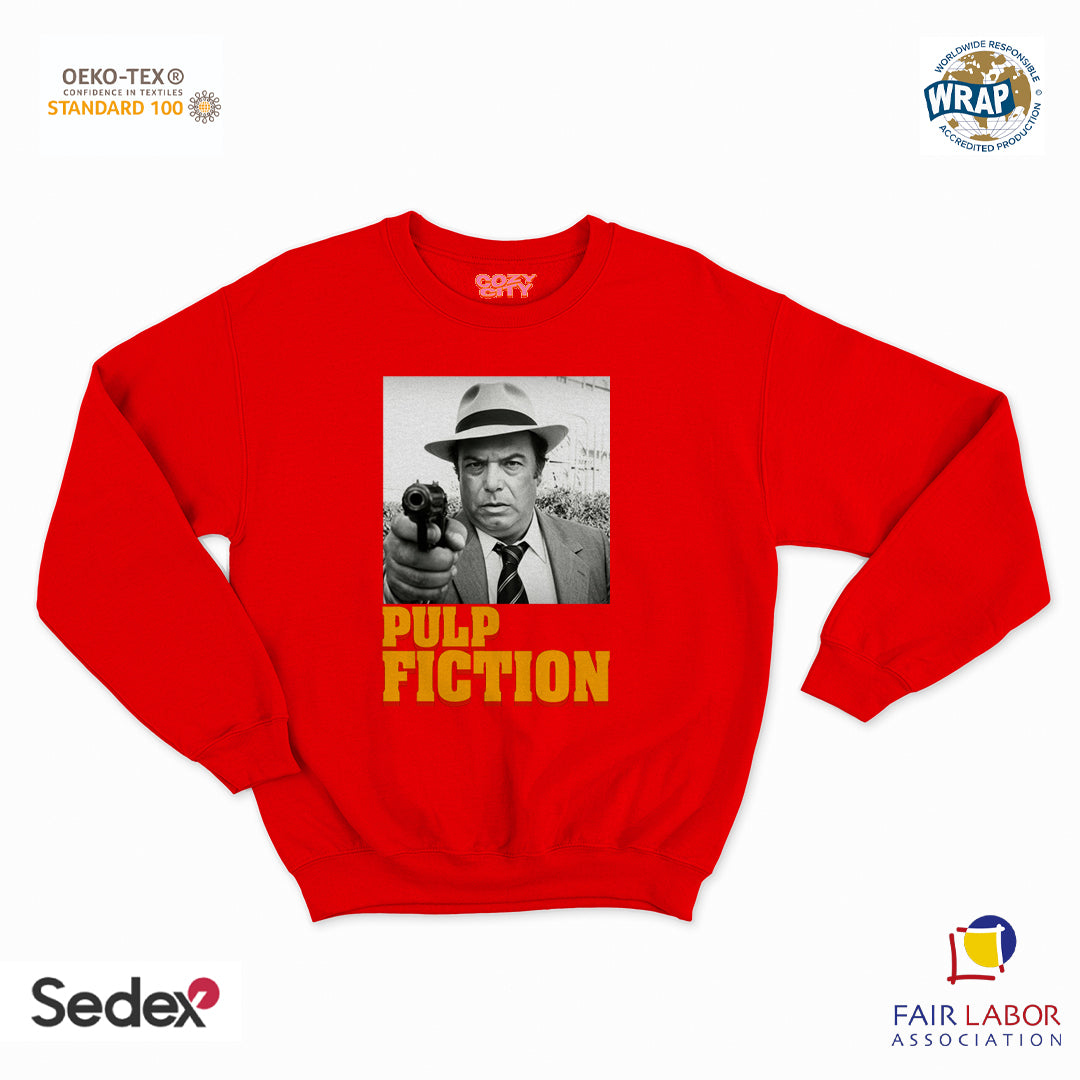 felpa con girocollo unisex- lo gatto fiction