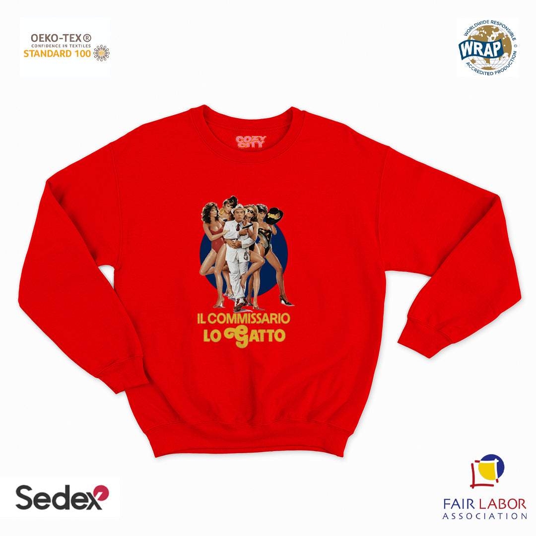 felpa con girocollo unisex- commissario favignana