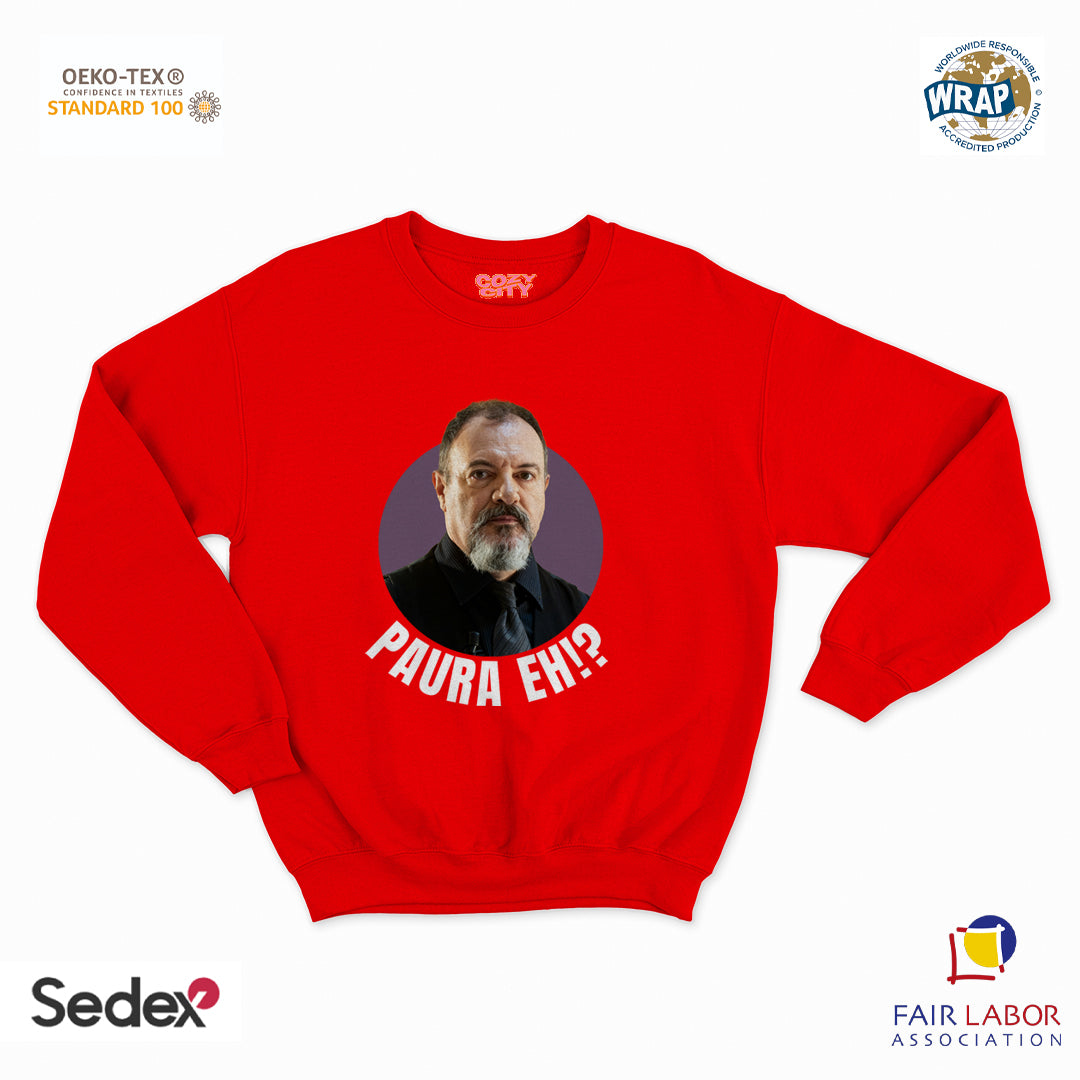 felpa con girocollo unisex- carlo paura eh