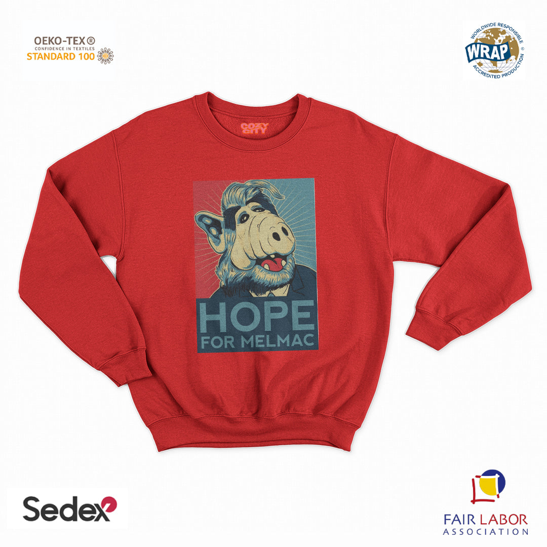 felpa con girocollo unisex- alf hope for melmac