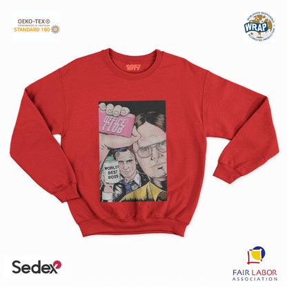felpa con girocollo unisex- the office club