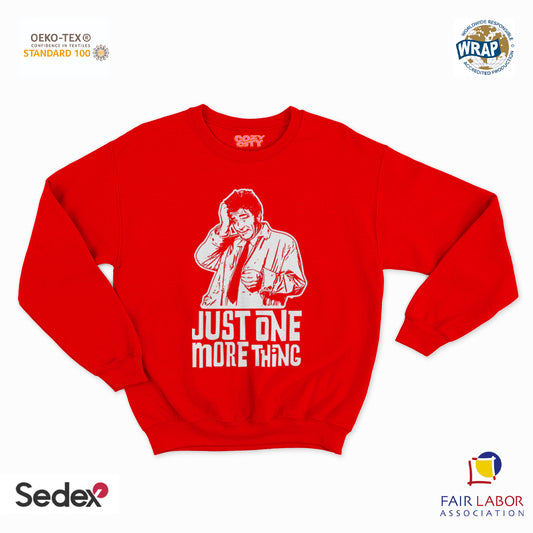 felpa con girocollo unisex- just one more thing