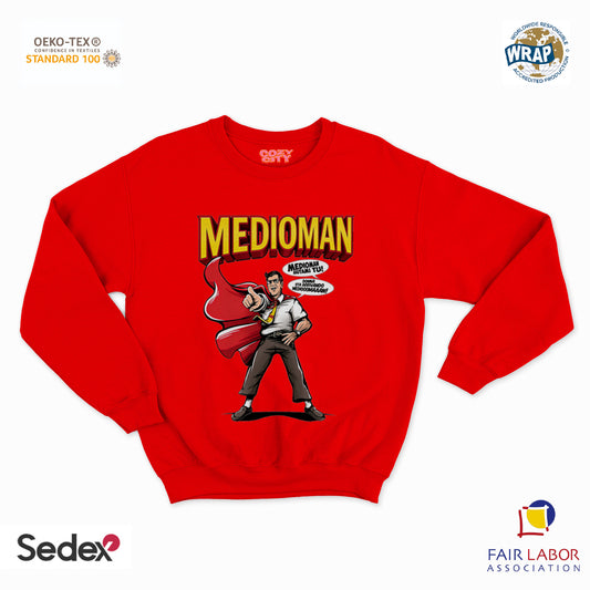felpa con girocollo unisex- medioman