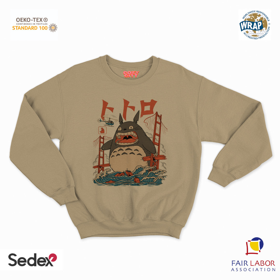 felpa con girocollo unisex- tot moster