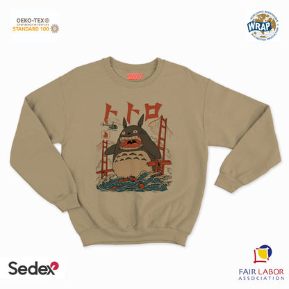 felpa con girocollo unisex- tot moster