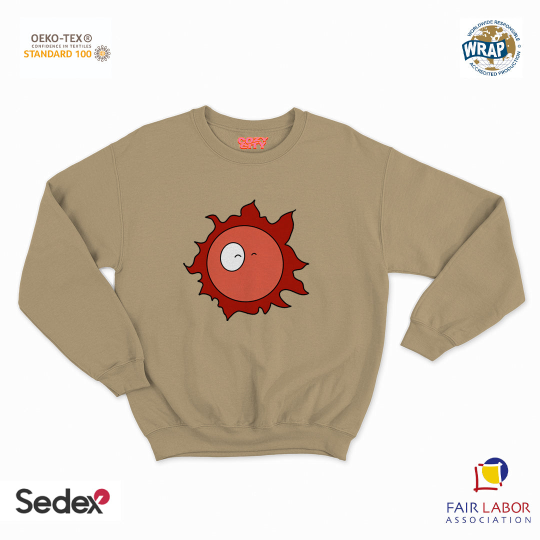 felpa con girocollo unisex- sole manga