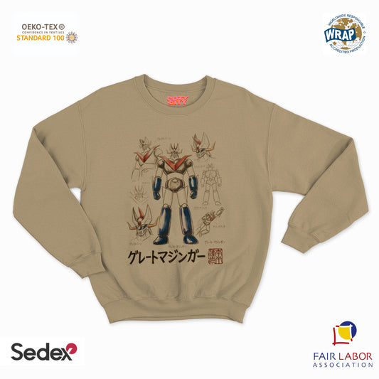 felpa con girocollo unisex- robottone z