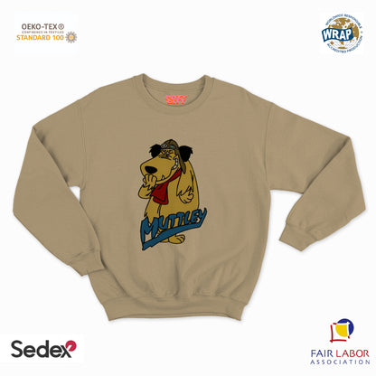 felpa con girocollo unisex- cane che ride