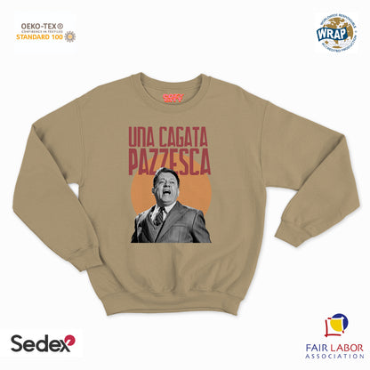 felpa con girocollo unisex- una cagata pazzesca