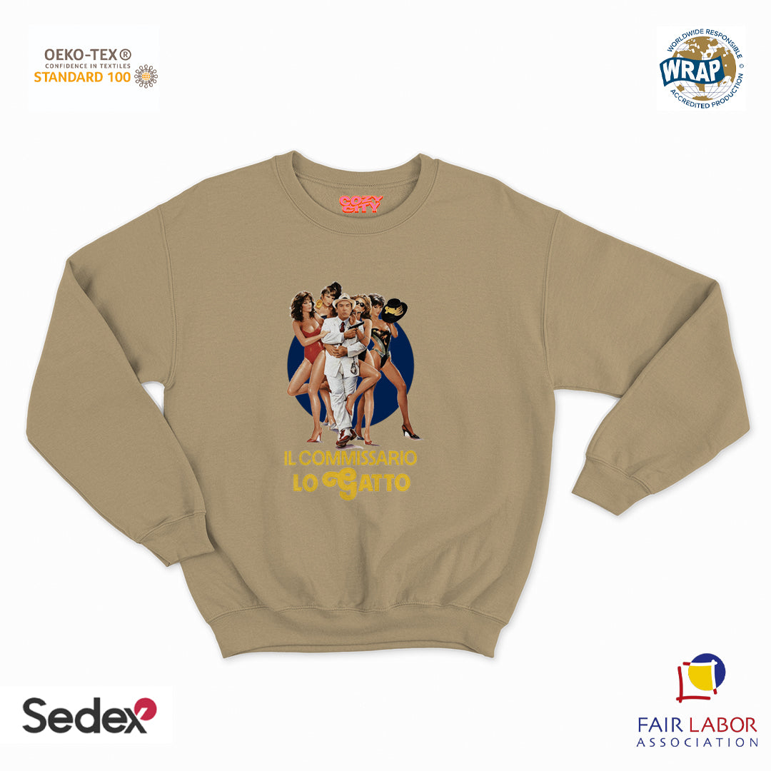 felpa con girocollo unisex- commissario favignana