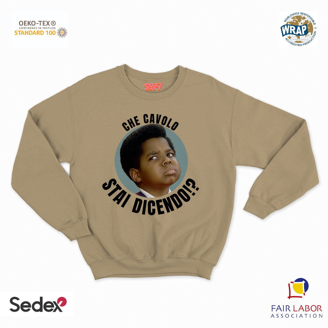felpa con girocollo unisex- che cavolo stai dicendo