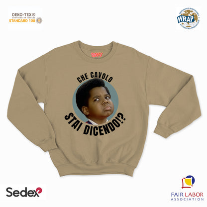 felpa con girocollo unisex- che cavolo stai dicendo