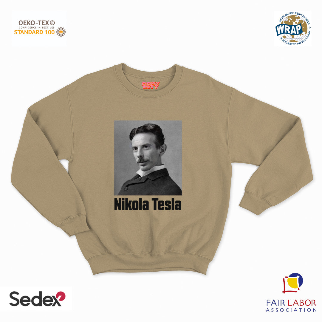 felpa con girocollo unisex- giovanni tesla