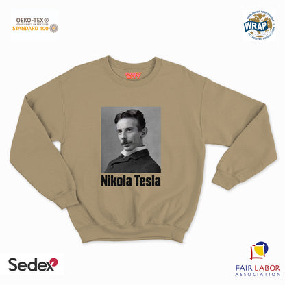 felpa con girocollo unisex- giovanni tesla