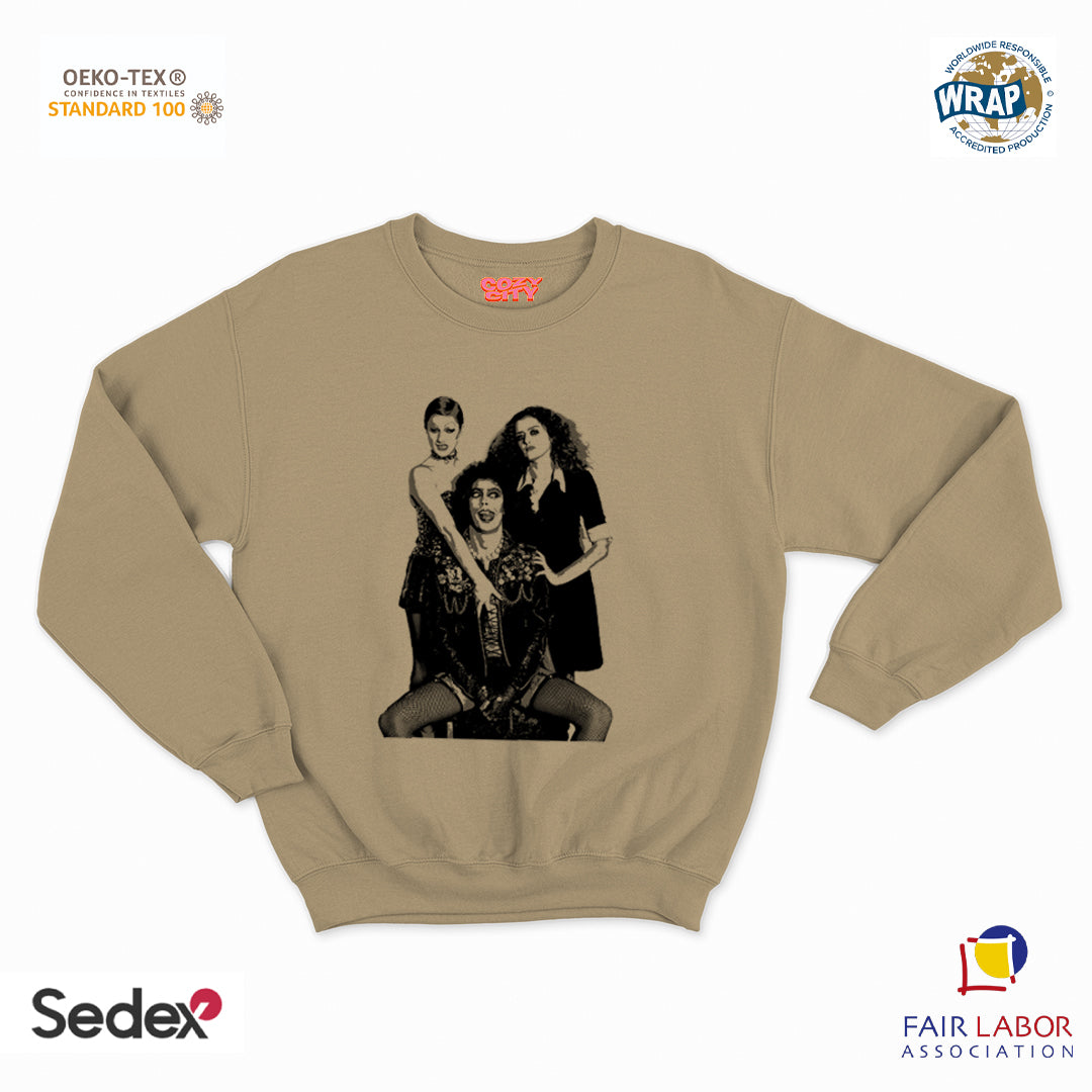 felpa con girocollo unisex- rocky show
