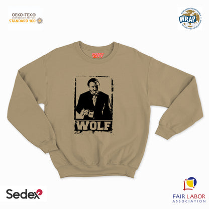 felpa con girocollo unisex- mr wolf