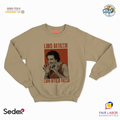 felpa con girocollo unisex- loris capo ufficio pacchi