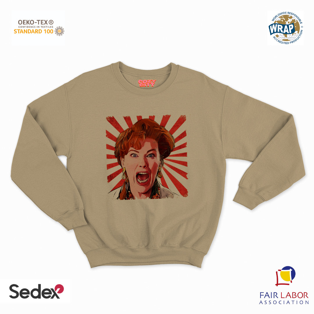 felpa con girocollo unisex- mamma kevin