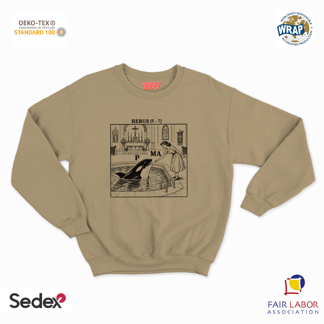 felpa con girocollo unisex- rebus maleducato