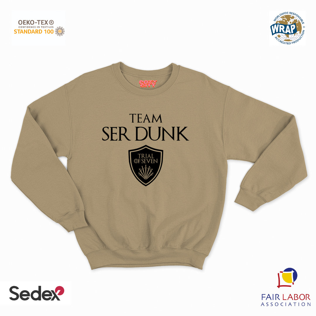 felpa con girocollo unisex- team ser dunk il giudizio dei sette trial of seven