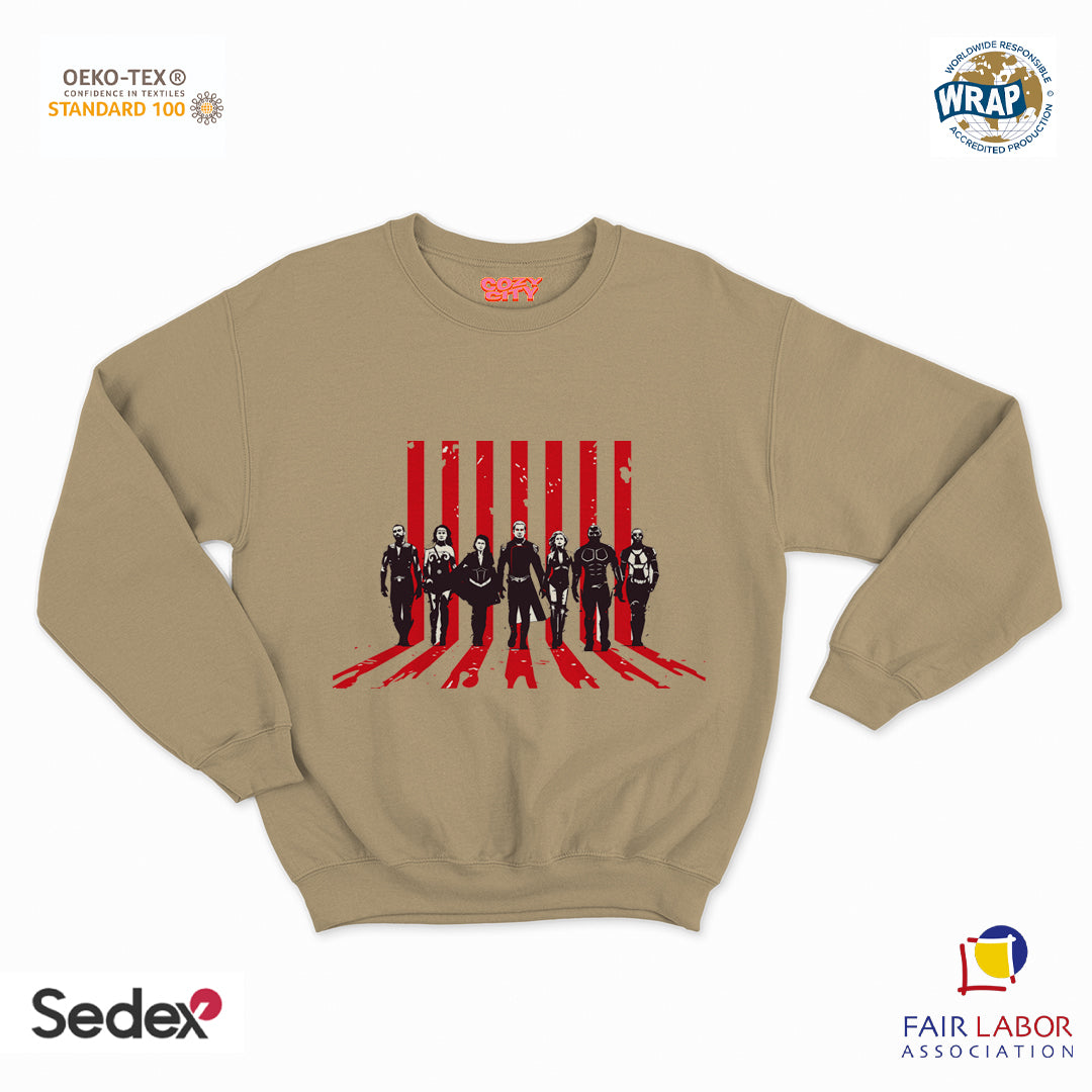 felpa con girocollo unisex- eroi cattivi