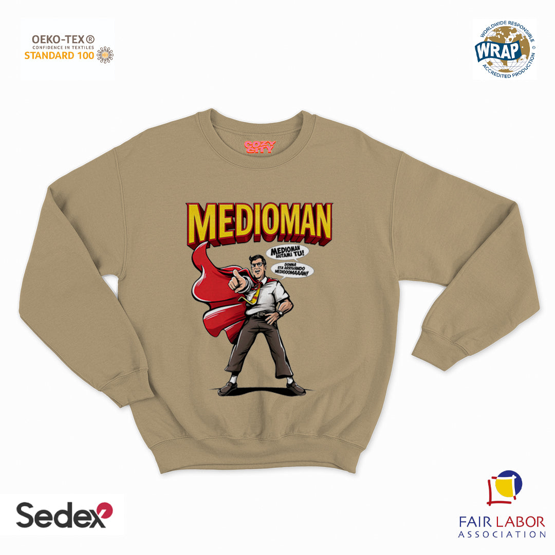 felpa con girocollo unisex- medioman