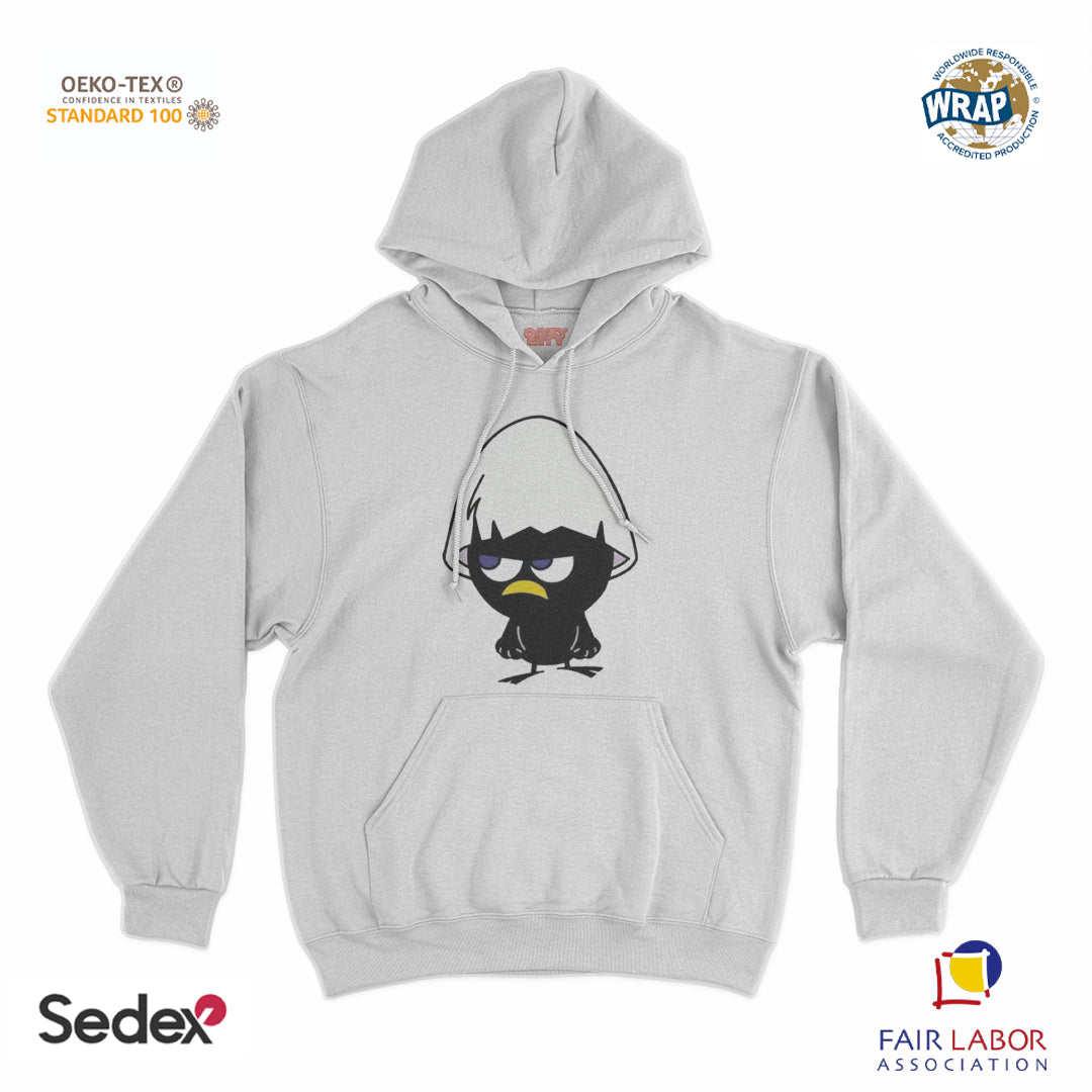 felpa_cappuccio cappuccio unisex- pulcino nero arrabbiato